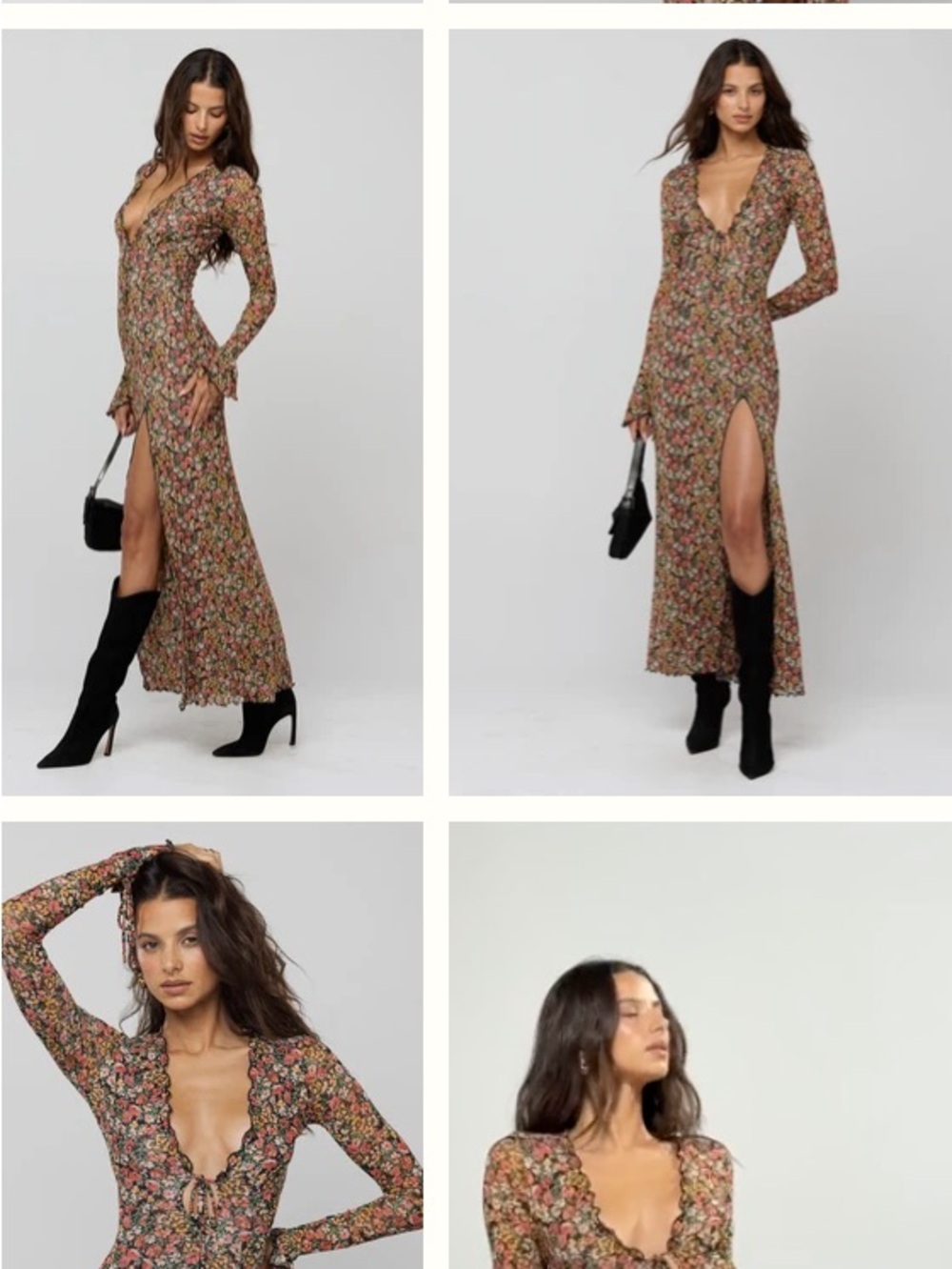 Resa Lennon Bell Long Sleeve Maxi Dress in Fig